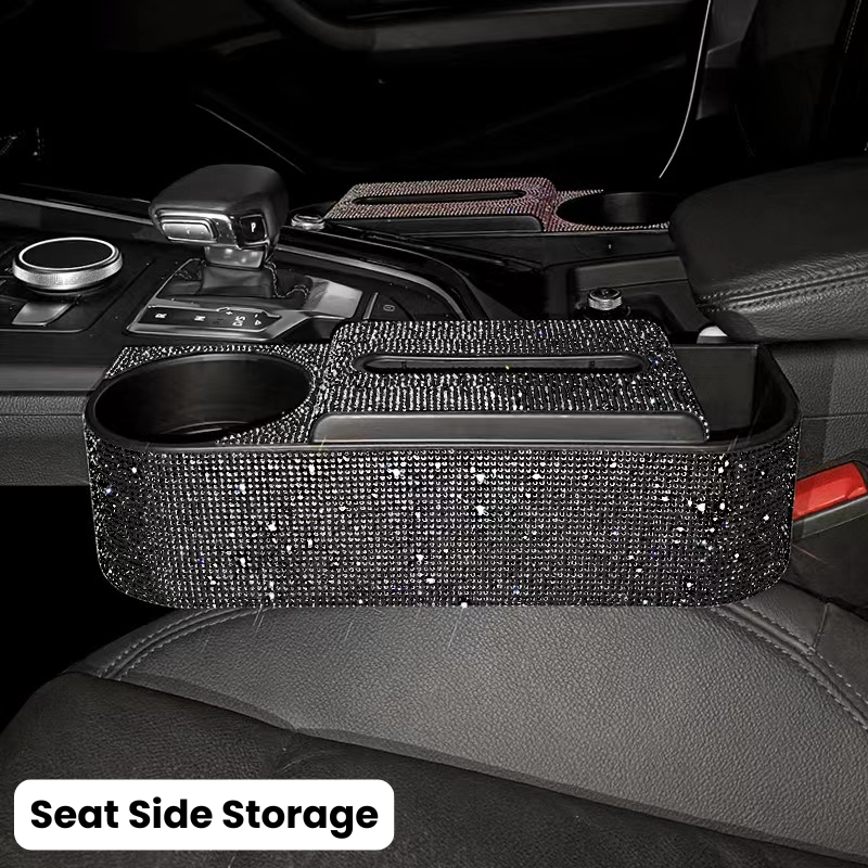 Complete Black Sparkling Set – Seat Covers, Pillows, Steering Cover & More