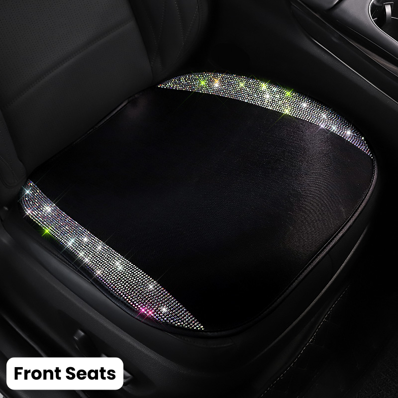 Complete White Sparkling Set – Seat Covers, Pillows, Steering Cover & More