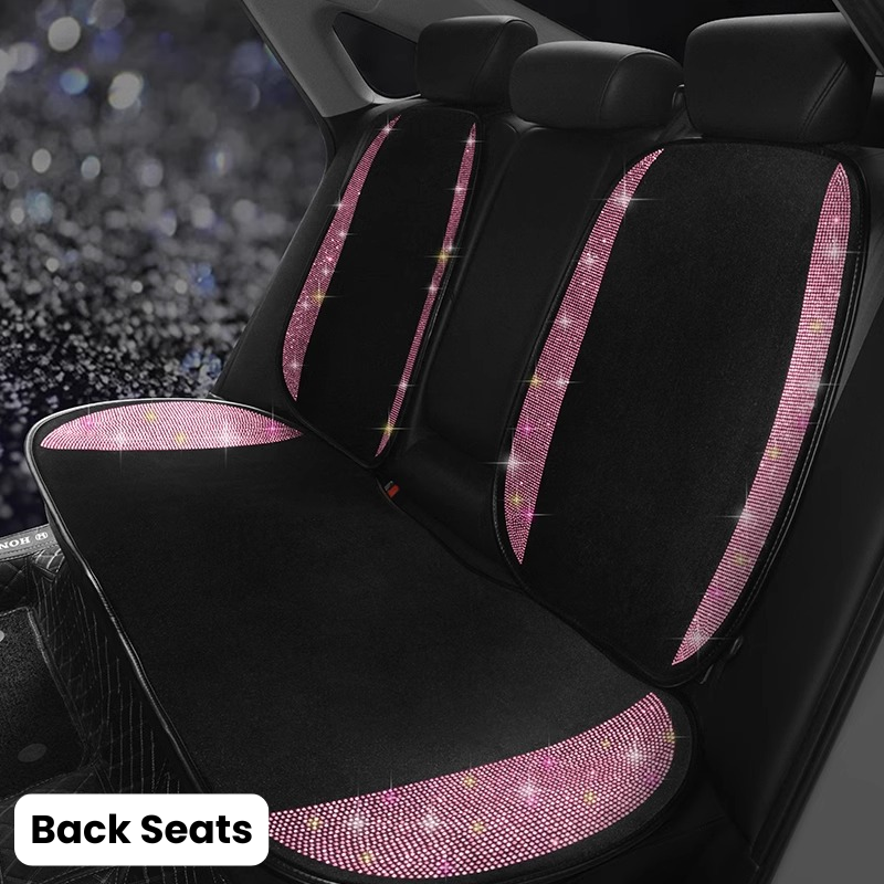 Complete Pink Sparkling Set – Seat Covers, Pillows, Steering Cover & More