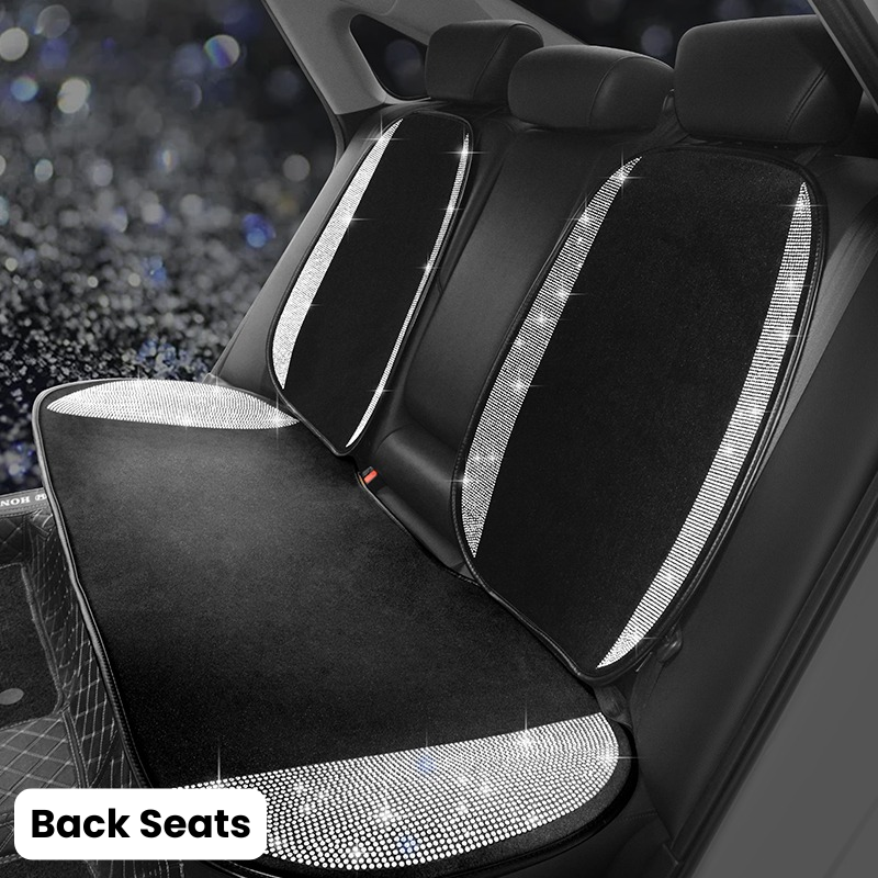 Complete White Sparkling Set – Seat Covers, Pillows, Steering Cover & More