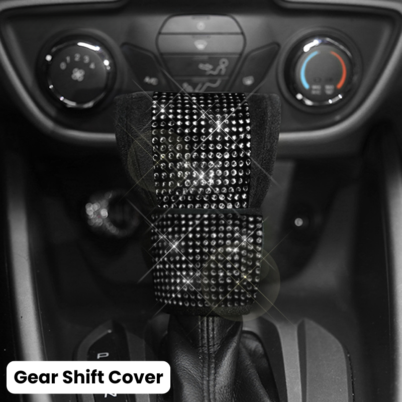 Complete Black Sparkling Set – Seat Covers, Pillows, Steering Cover & More