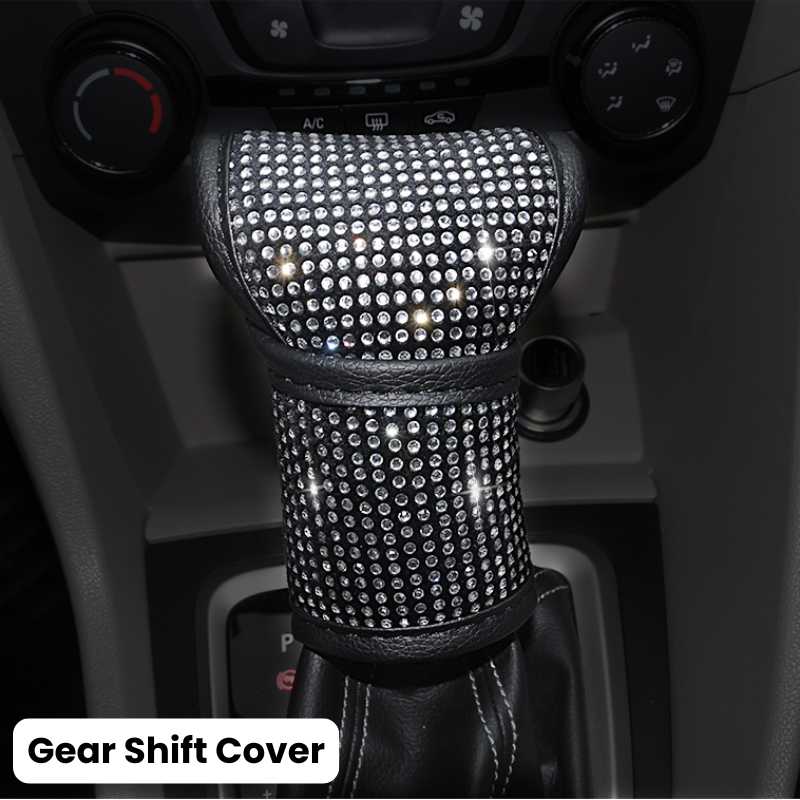 Complete White Sparkling Set – Seat Covers, Pillows, Steering Cover & More