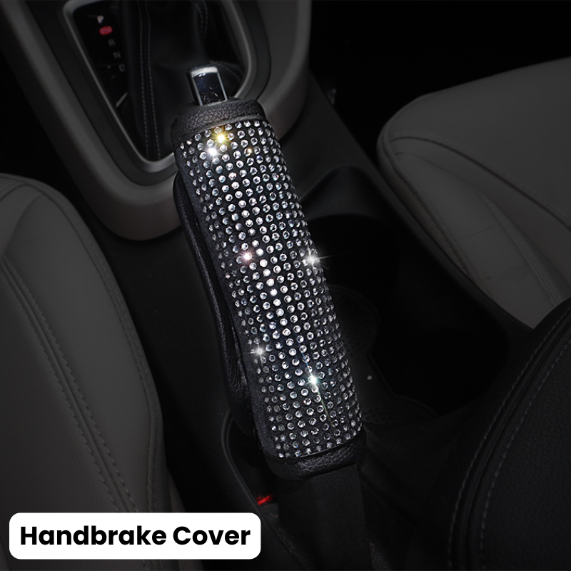 Complete White Sparkling Set – Seat Covers, Pillows, Steering Cover & More