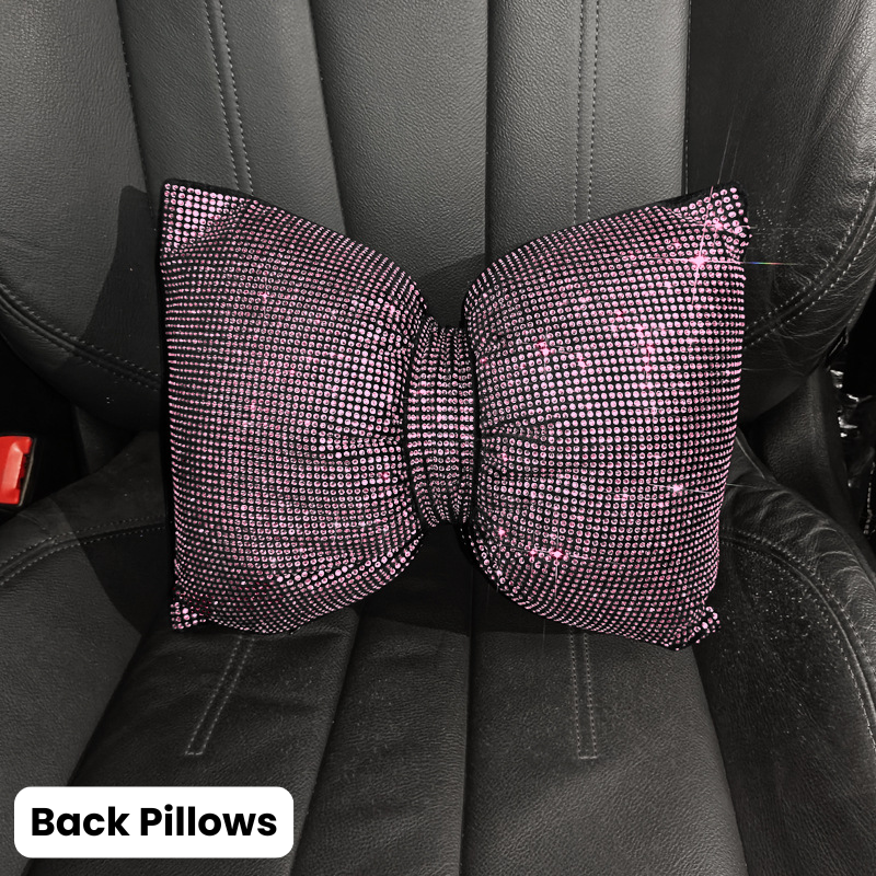 Complete Pink Sparkling Set – Seat Covers, Pillows, Steering Cover & More