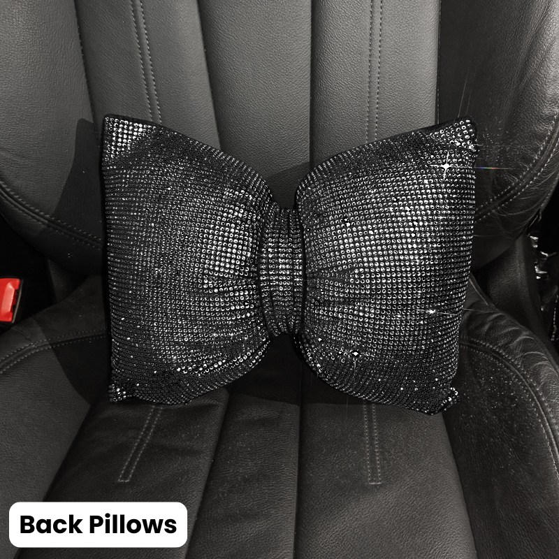 Complete Black Sparkling Set – Seat Covers, Pillows, Steering Cover & More