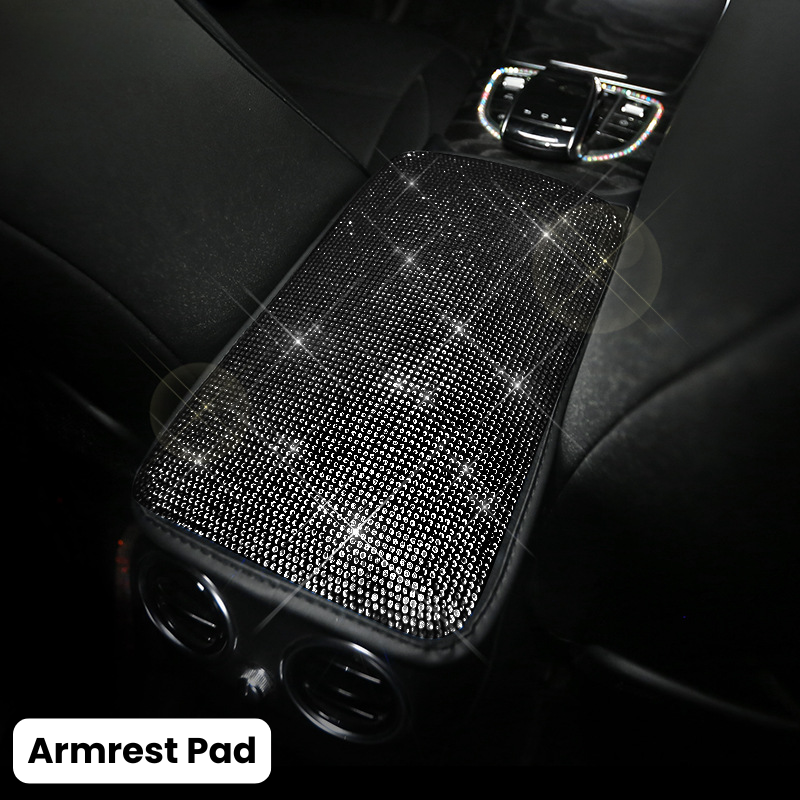 Complete Black Sparkling Set – Seat Covers, Pillows, Steering Cover & More