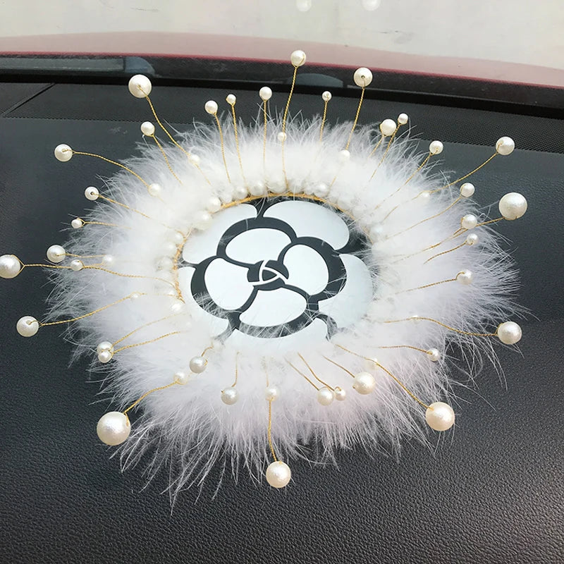 Rhinestone Beaded Pearl Bear Decoration