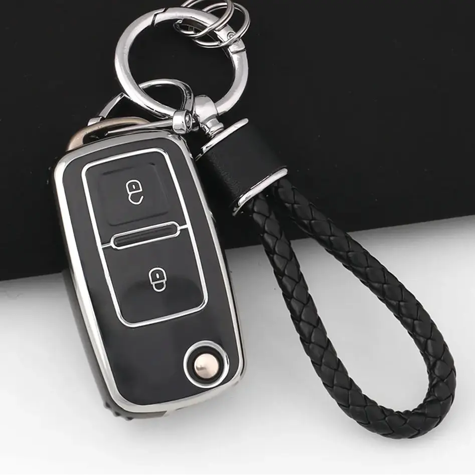 Classic Collection | Car Key Cover for SEAT Ibiza 6L, Leon 1M, Toledo 1M, Cordoba, VW Golf 4 & more Fobique