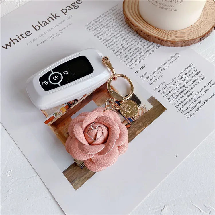 Flower Keychain (Gold Edges)