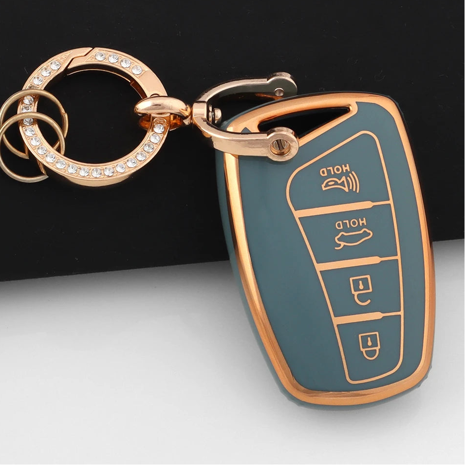 Classic Collection | Car Key Cover Compatible with Genesis G70, G80, G90, GV70 & more – 4-Button Smart Key Case