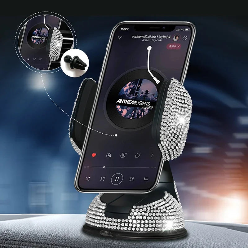 Rhinestone Phone Holder