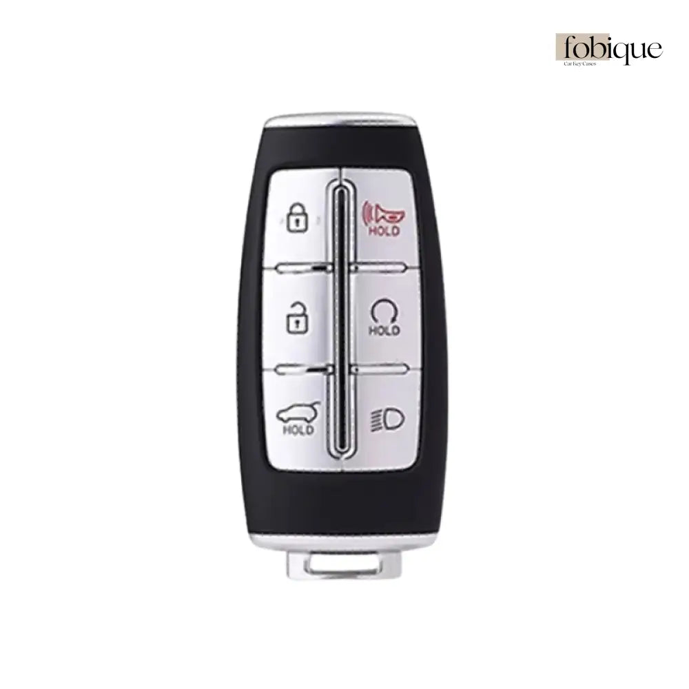 Classic Collection | Car Key Cover Compatible with Genesis G70 G80 G90 & More | 6‑Button Smart Key