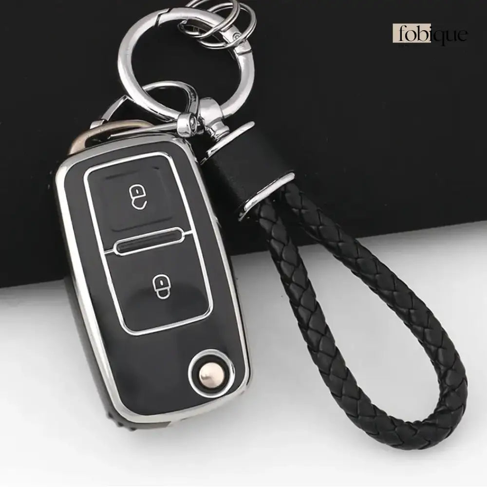 Classic Collection | Car Key Cover for SEAT Ibiza 6L, Leon 1M, Toledo 1M, Cordoba, VW Golf 4 & more Fobique