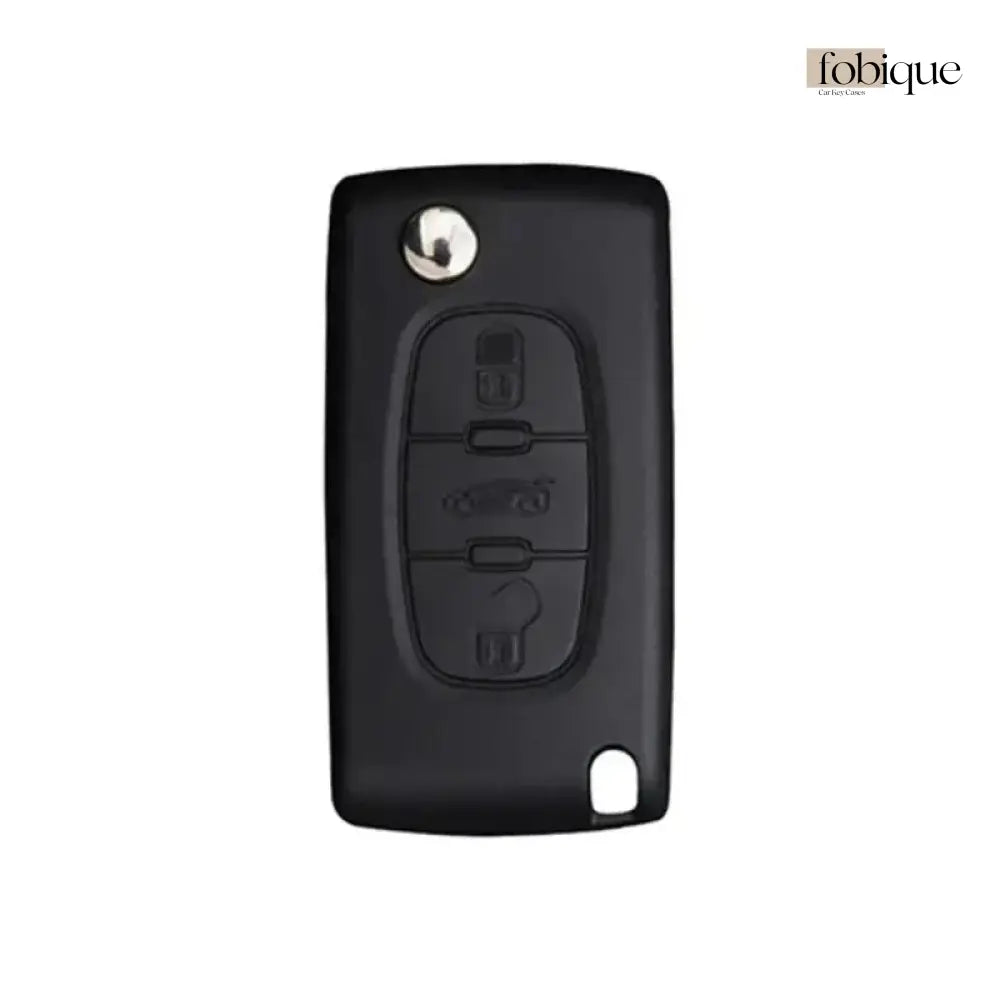 Classic Collection | Car Key Cover Compatible with Citroën C4, C5, C4 Picasso & More – 3-Button Flip Key Case Fobique