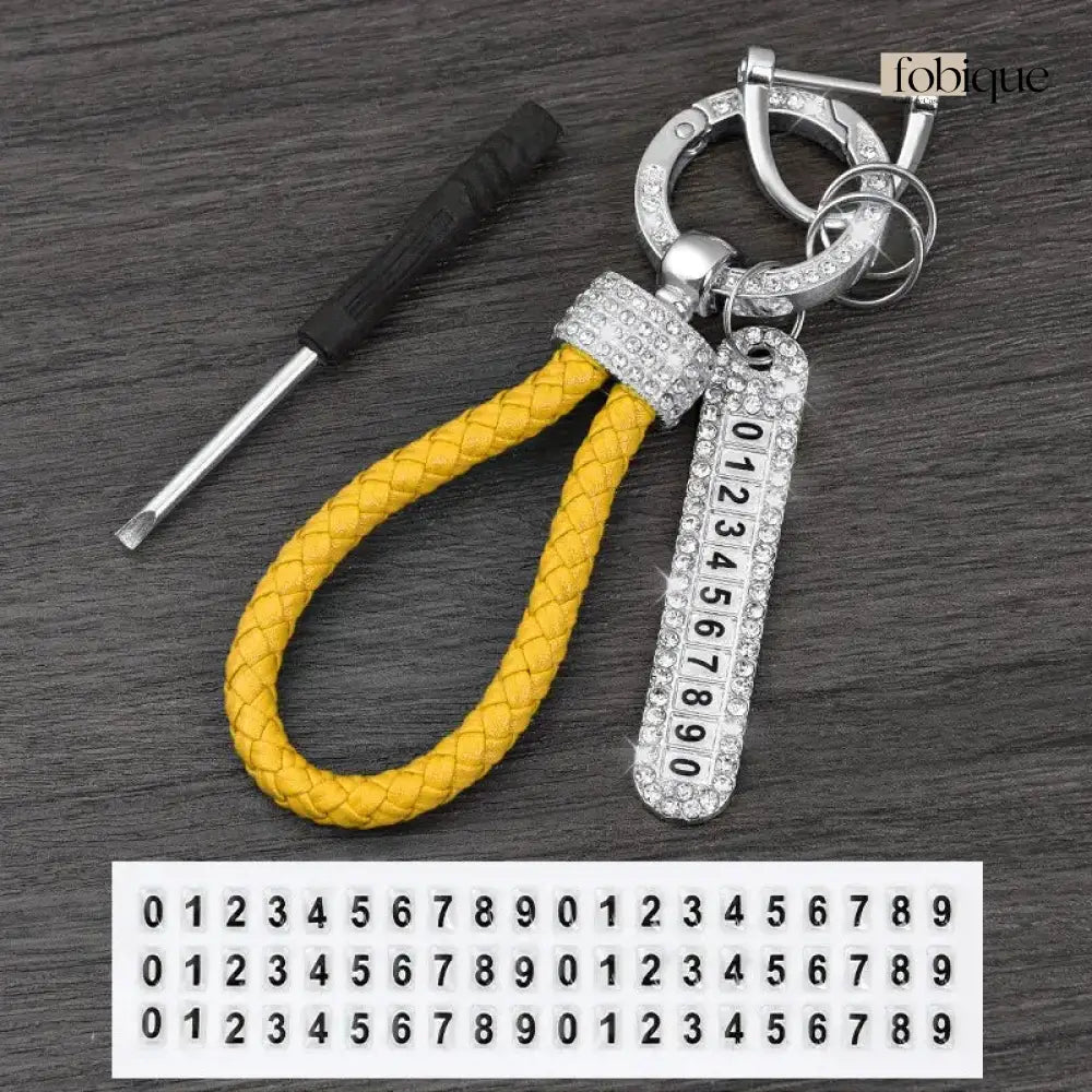 License Plate Keychain (Silver Edges) Fobique