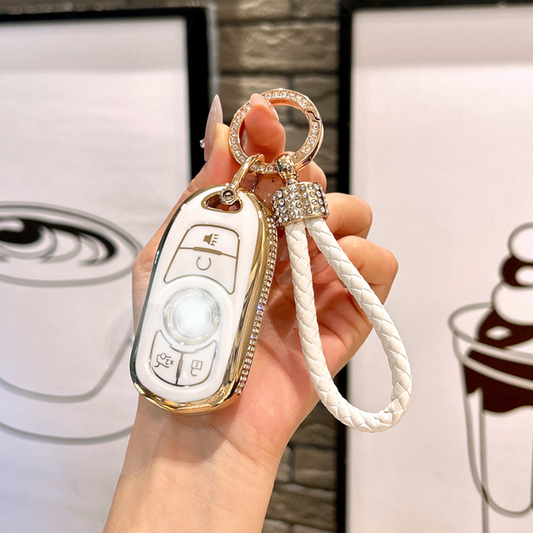 Collection Royale Leather | Étui pour clé de voiture compatible avec Buick Enclave, Envision, Regal et autres – Étui pour clé intelligente