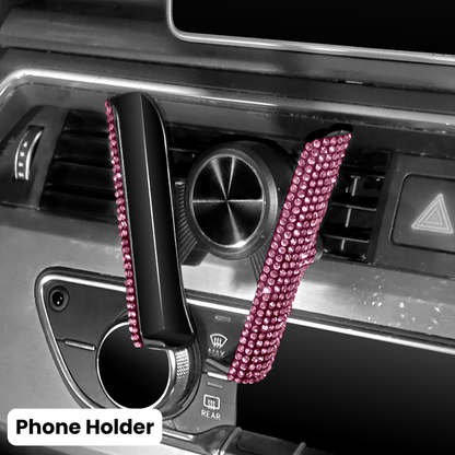 Complete Pink Sparkling Set – Seat Covers, Pillows, Steering Cover & More