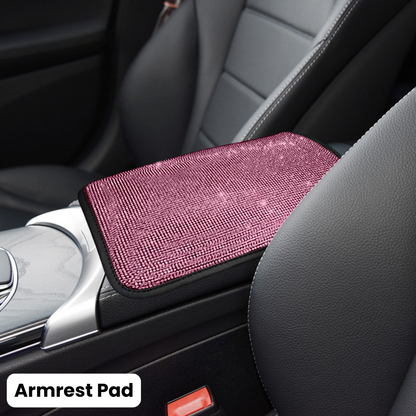 Complete Pink Sparkling Set – Seat Covers, Pillows, Steering Cover & More