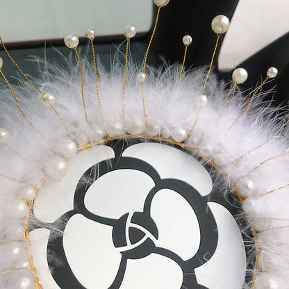 Rhinestone Beaded Pearl Bear Decoration