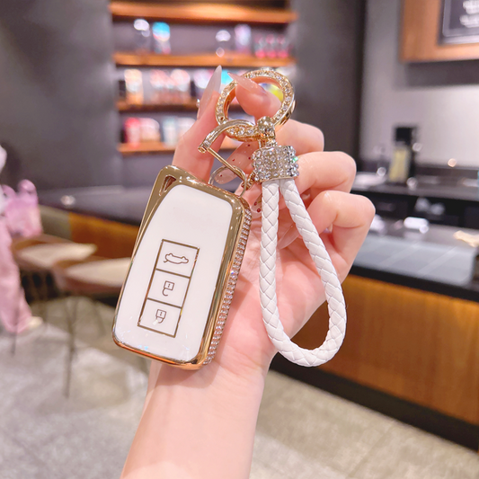 Royale Lederkollektion | Schlüsselanhängerhülle passend für Lexus ES, GS, UX und mehr 