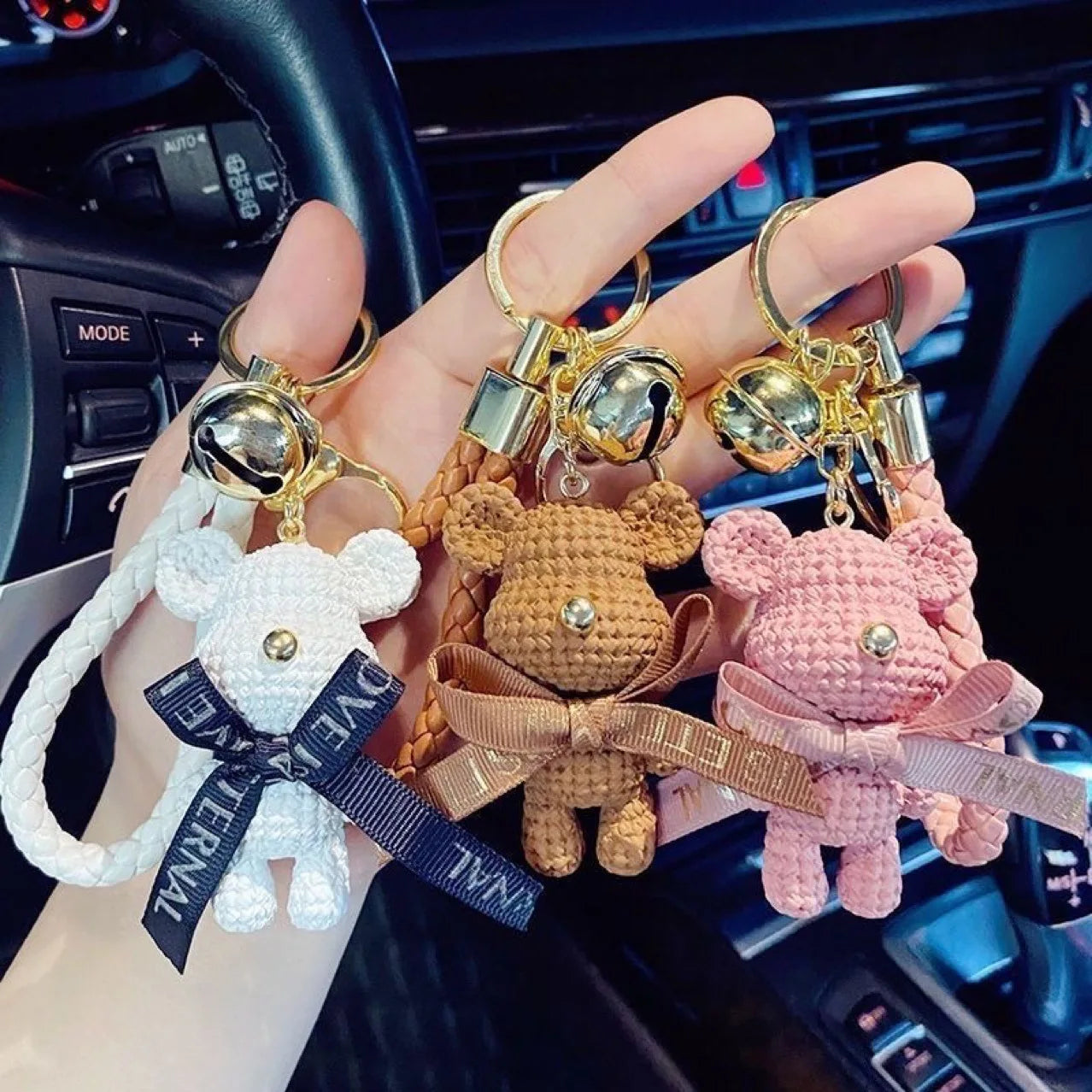 Bear Keychain (Gold Edges)