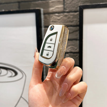Collection Élégante | Étui pour clé de voiture compatible avec Toyota RAV4, Camry, Corolla et plus encore