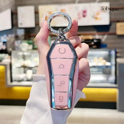 Classic Collection | Car Key Cover Compatible with BYD F3, G3, S6, M6 & More – Smart Key Card Case Fobique