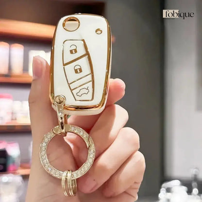 Classic Collection | Car Key Cover Compatible with Citroën C4, C5, Berlingo & Dispatch – 3-Button Remote Case Fobique