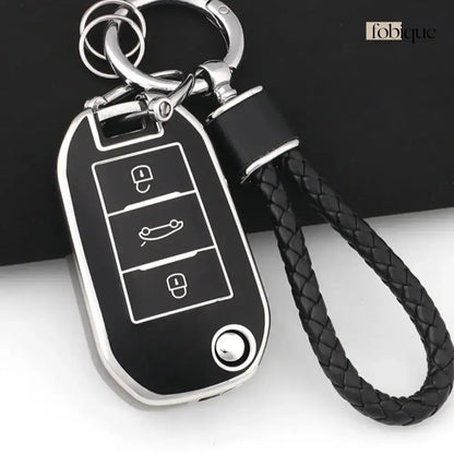 Classic Collection | Car Key Cover Compatible with Citroën Xsara Picasso, Berlingo & C5 – 3-Button Round Remote Case Fobique