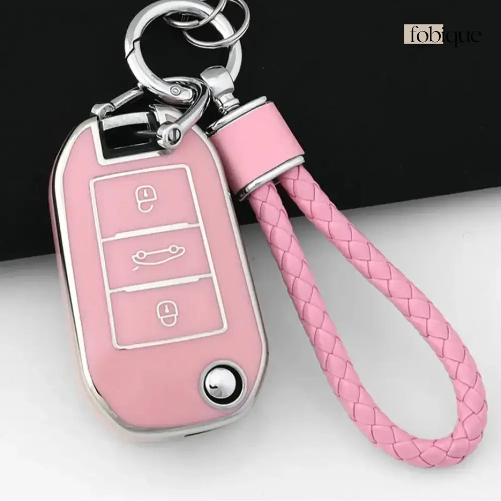 Classic Collection | Car Key Cover Compatible with Citroën Xsara Picasso, Berlingo & C5 – 3-Button Round Remote Case Fobique