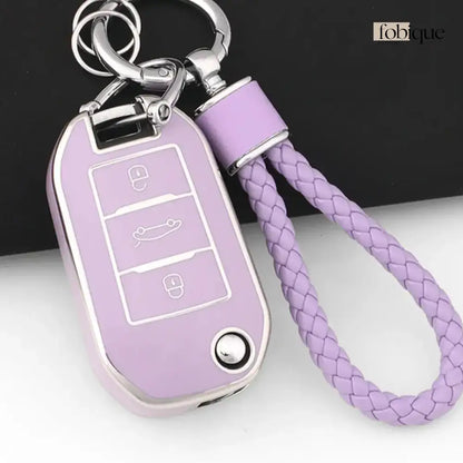 Classic Collection | Car Key Cover Compatible with Citroën Xsara Picasso, Berlingo & C5 – 3-Button Round Remote Case Fobique