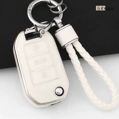 Classic Collection | Car Key Cover Compatible with Citroën Xsara Picasso, Berlingo & C5 – 3-Button Round Remote Case Fobique