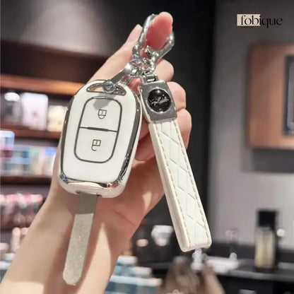Classic Collection | Car Key Cover Compatible with Dacia Duster, Logan, Sandero & Renault – 2-Button Remote Case Fobique