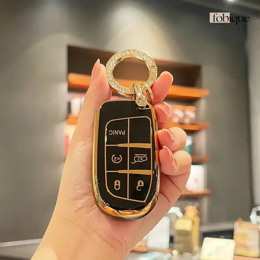 Classic Collection | Car Key Cover Compatible with Chrysler Town & Country, Dodge Grand Caravan & More Fobique