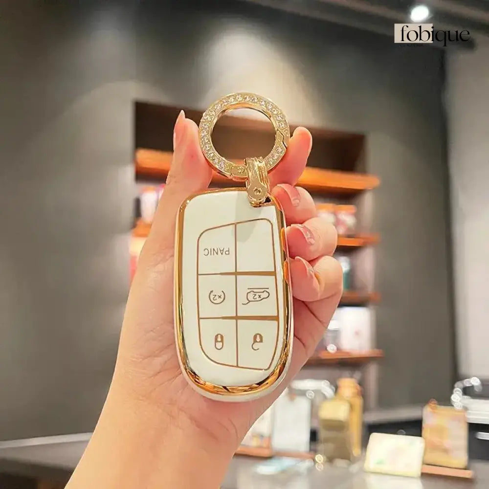 Classic Collection | Car Key Cover Compatible with Chrysler Town & Country, Dodge Grand Caravan & More Fobique