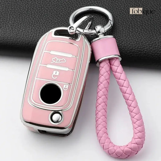 Classic Collection | Car Key Cover Compatible with Fiat 500X, Tipo, Egea & more – 3-Button Flip Key Case Fobique