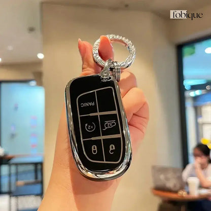 Classic Collection | Car Key Cover Compatible with Chrysler Town & Country, Dodge Grand Caravan & More Fobique