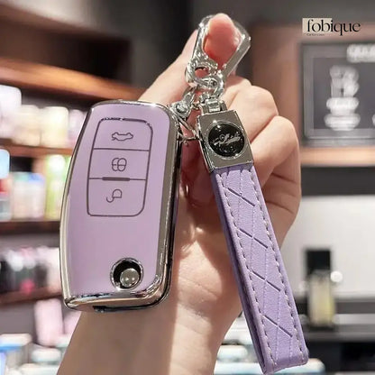 Classic Collection | Car Key Cover Compatible with Ford Focus, Fiesta, Mondeo & more – 3-Button Smart Key Case Fobique