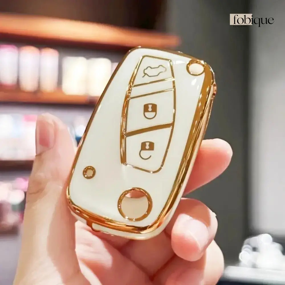 Classic Collection | Car Key Cover Compatible with Citroën C4, C5, Berlingo & Dispatch – 3-Button Remote Case Fobique