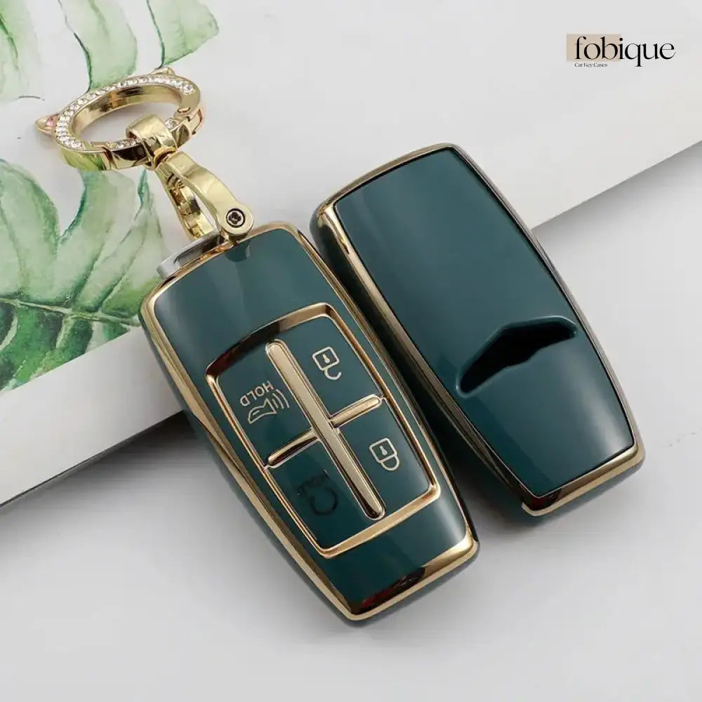 Classic Collection | Car Key Cover Compatible with Genesis G70, G80, GV70 & more – 4-Button Smart Key Case Fobique