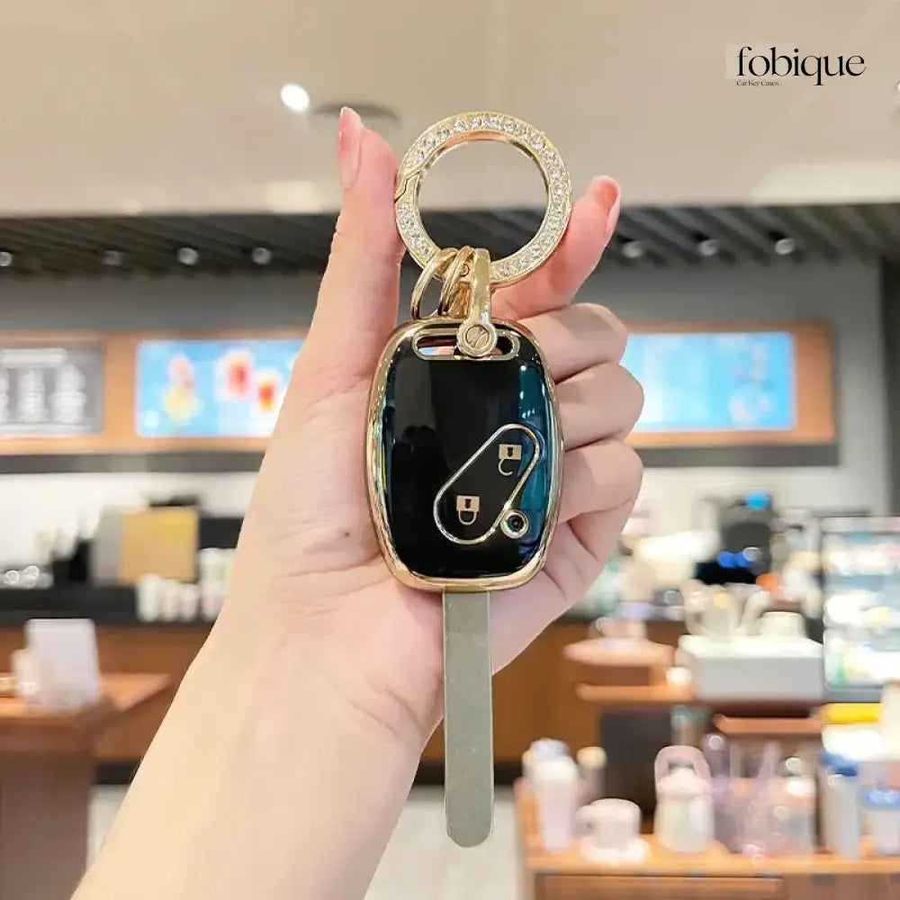 Classic Collection | Car Key Cover Compatible with Honda Civic, CR-V, Accord, Element & more – 2/3-Button Integrated Remote Key Case Fobique