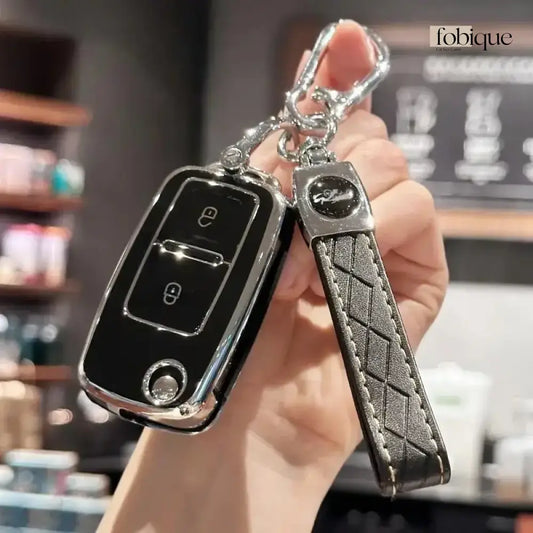 Classic Collection | Car Key Cover for SEAT Ibiza 6L, Leon 1M, Toledo 1M, Cordoba, VW Golf 4 & more Fobique