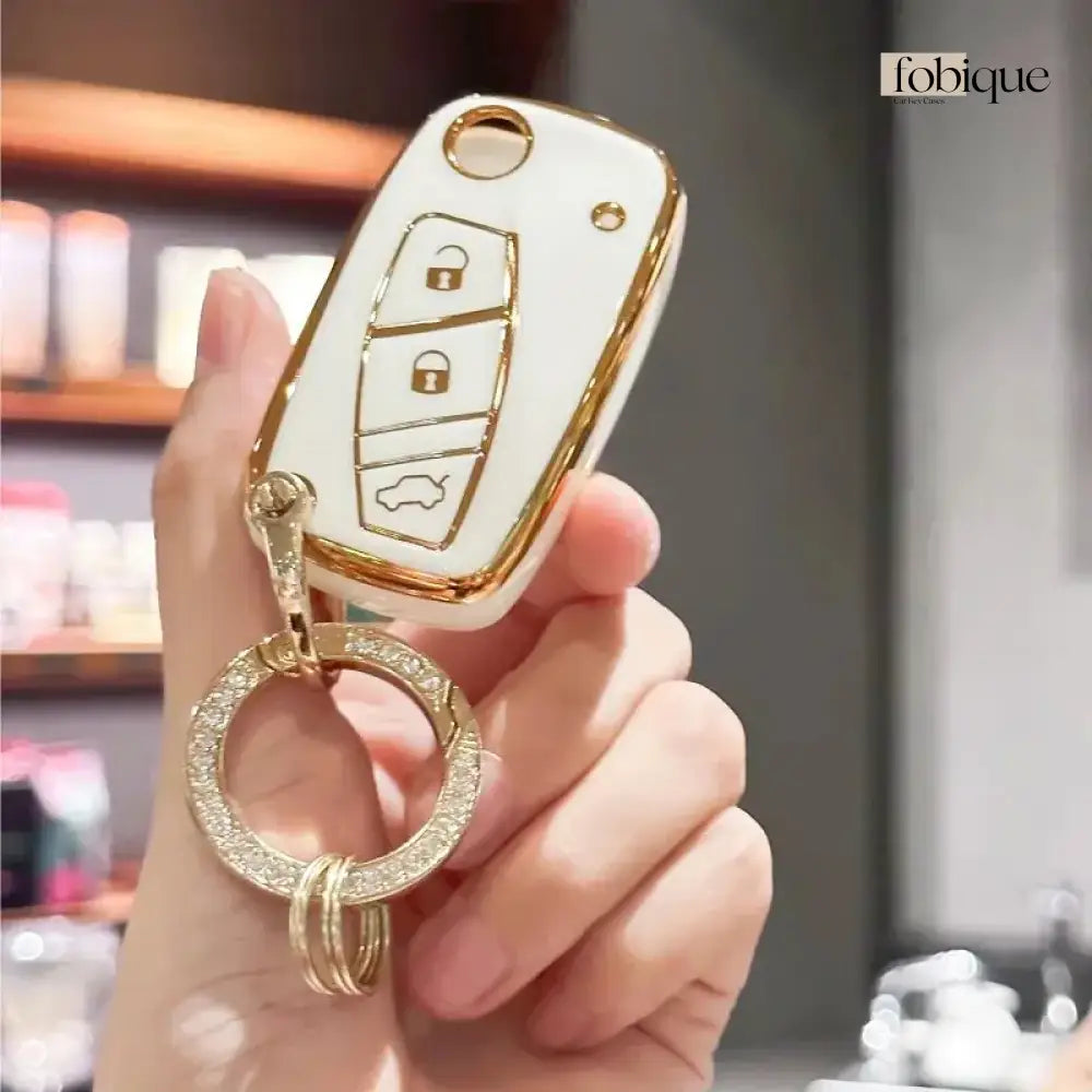 Classic Collection | Car Key Cover Compatible with Citroën C4, C5, Berlingo & Dispatch – 3-Button Remote Case Fobique