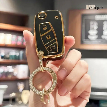 Classic Collection | Car Key Cover Compatible with Citroën C4, C5, Berlingo & Dispatch – 3-Button Remote Case Fobique