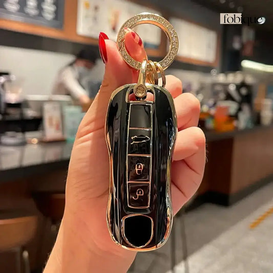 Classic Collection | Key Cover Fob Case Suitable for Porsche Panamera Cayenne Macan 911 Boxster Cayman & More Fobique