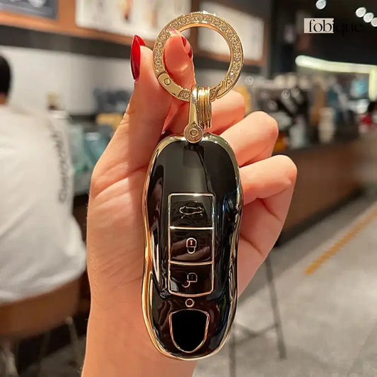 Classic Collection | Key Cover Fob Case Suitable for Porsche Panamera Cayenne Macan 911 Boxster Cayman & More Fobique