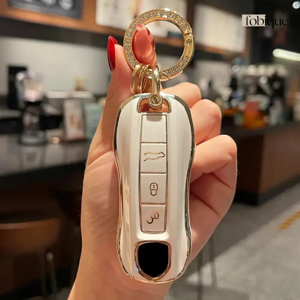 Classic Collection | Key Cover Fob Case Suitable for Porsche Panamera Cayenne Macan 911 Boxster Cayman & More Fobique