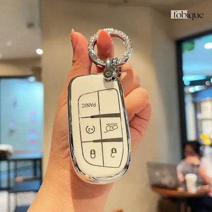 Classic Collection | Car Key Cover Compatible with Chrysler Town & Country, Dodge Grand Caravan & More Fobique