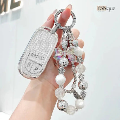 Deluxe Collection | Car Key Cover Compatible with Chrysler 200, 300, Jeep Cherokee & More – 4-Button Smart Key Case Fobique