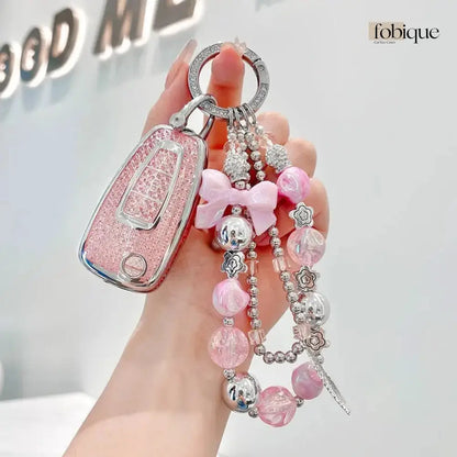 Deluxe Collection | Car Key Cover Compatible with Ford Focus, Fiesta, Transit & more – 3-Button Flip Key Case Fobique